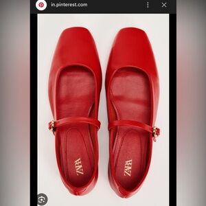 Zara Red Mary Jane shoes LIKE NEW